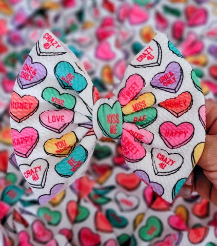 Valentine’s Day Candy Hearts Bow