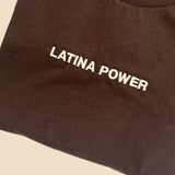 Womens Latina Power Embroidered T-shirt