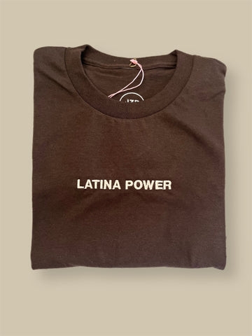 Womens Latina Power Embroidered T-shirt