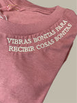 Womens Vibras Bonitas Embroidered Tshirt