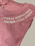 Womens Vibras Bonitas Embroidered Tshirt